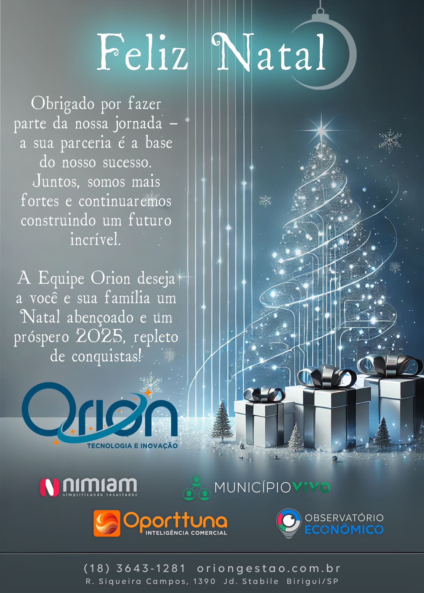 Um Feliz e Abençoado Natal e um Próspero 2025